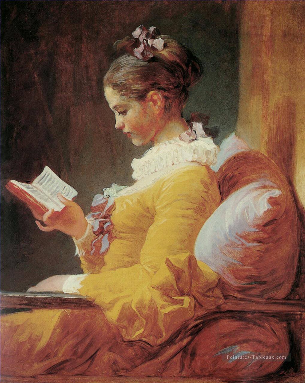 Jeune fille lisant Jean Honoré Fragonard Peintures à l'huile
